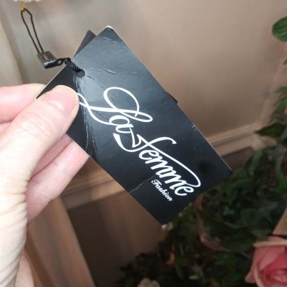 La Femme Beige Sequin & Lace Bodice Mother Of The Bride Dress Style 19318 Size 8 - Picture 6 of 12